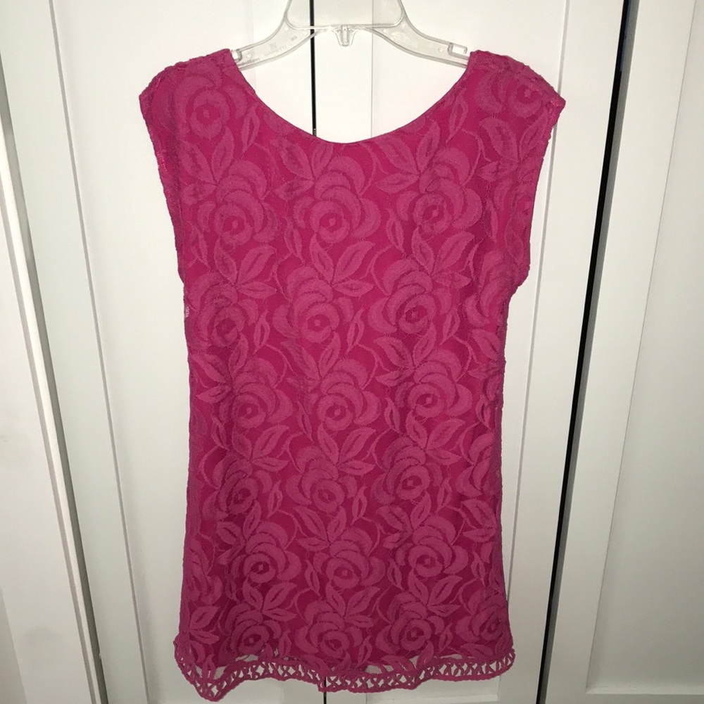 Pink lace dress
